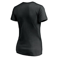 Utah Jazz Women's Primary Team Logo V-Neck T-Shirt Black