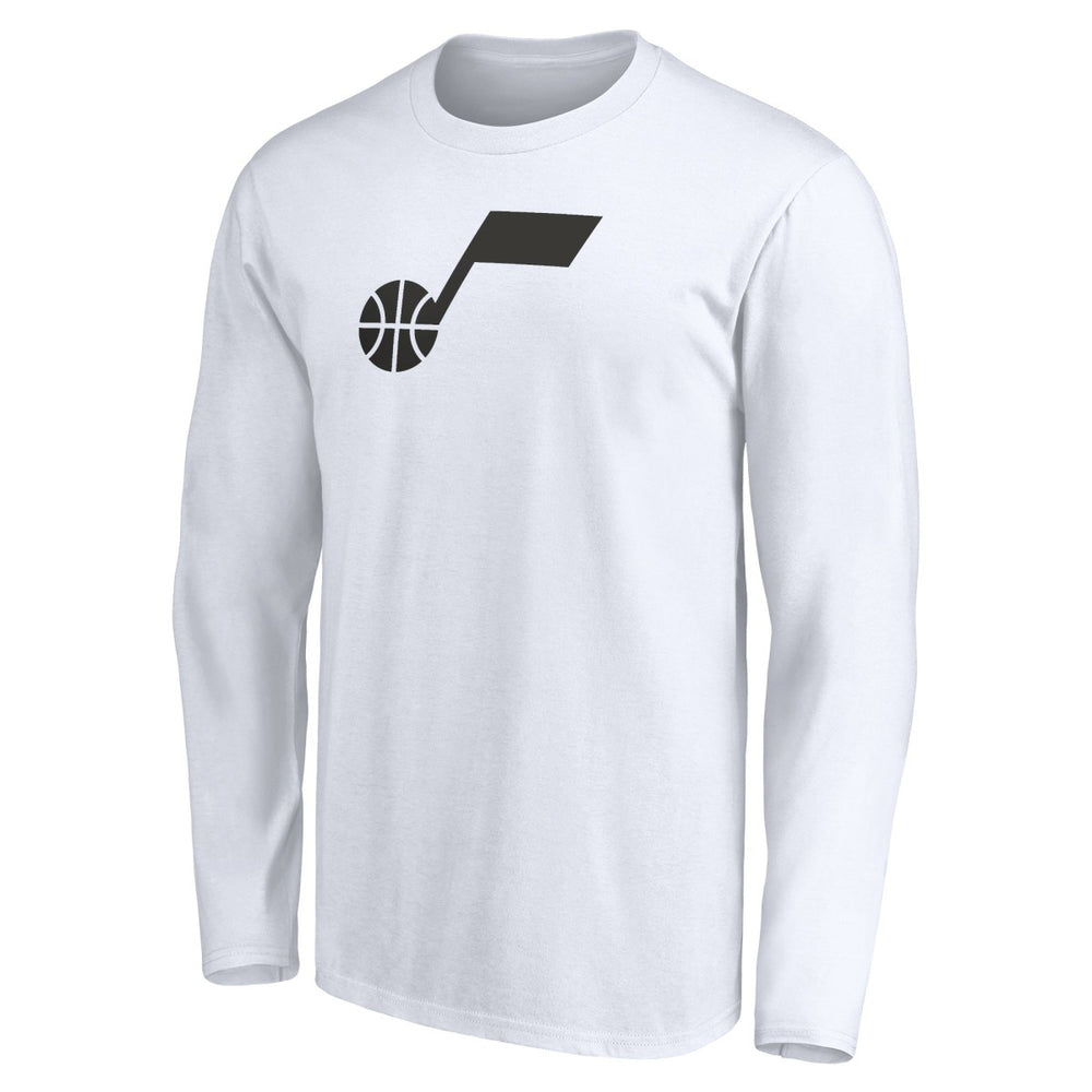 Utah Jazz Primary Logo Team Long Sleeve T-Shirt White