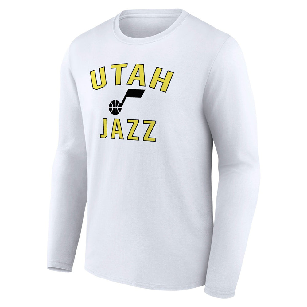 Utah Jazz Victory Arch Team Long Sleeve T-Shirt White