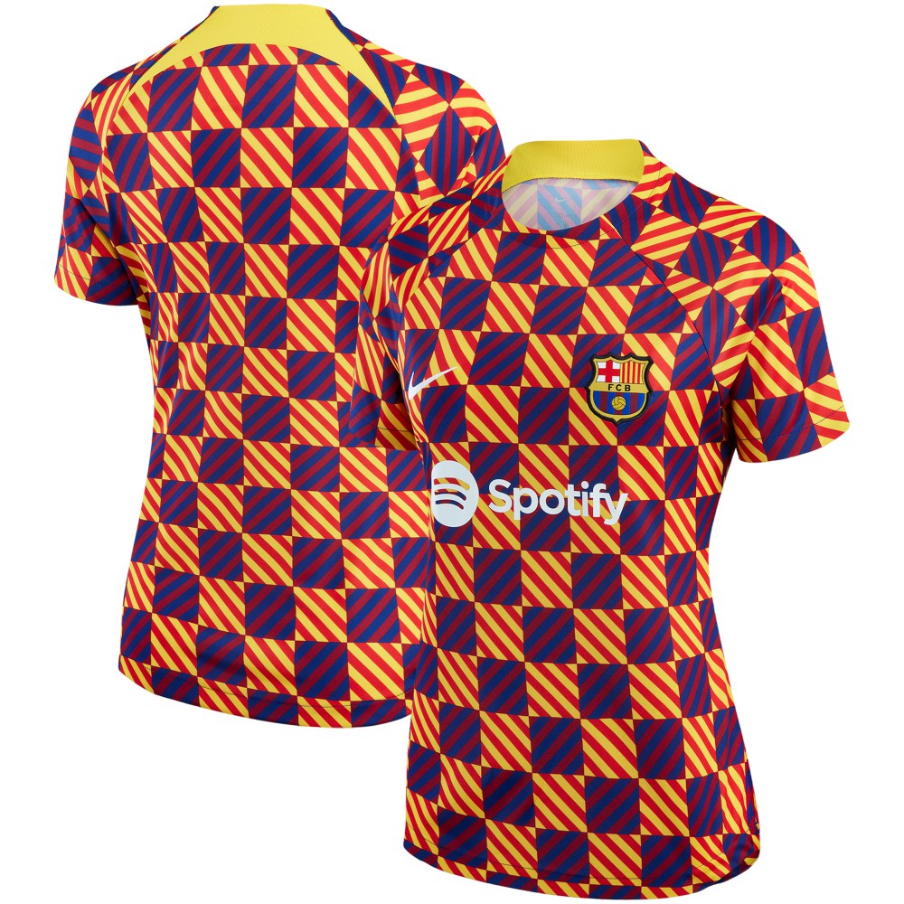 Barcelona Women's 2022/23 Pre-Match Raglan Performance Top Yellow sale