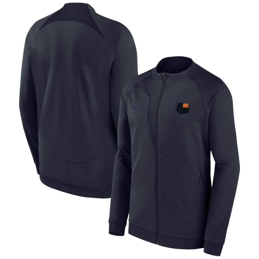 Barcelona Youth Academy Pro Anthem Raglan Performance Full-Zip Jacket Navy