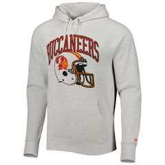 Tampa Bay Buccaneers Homage Retro Helmet Tri-Blend Raglan Pullover Hoodie Ash