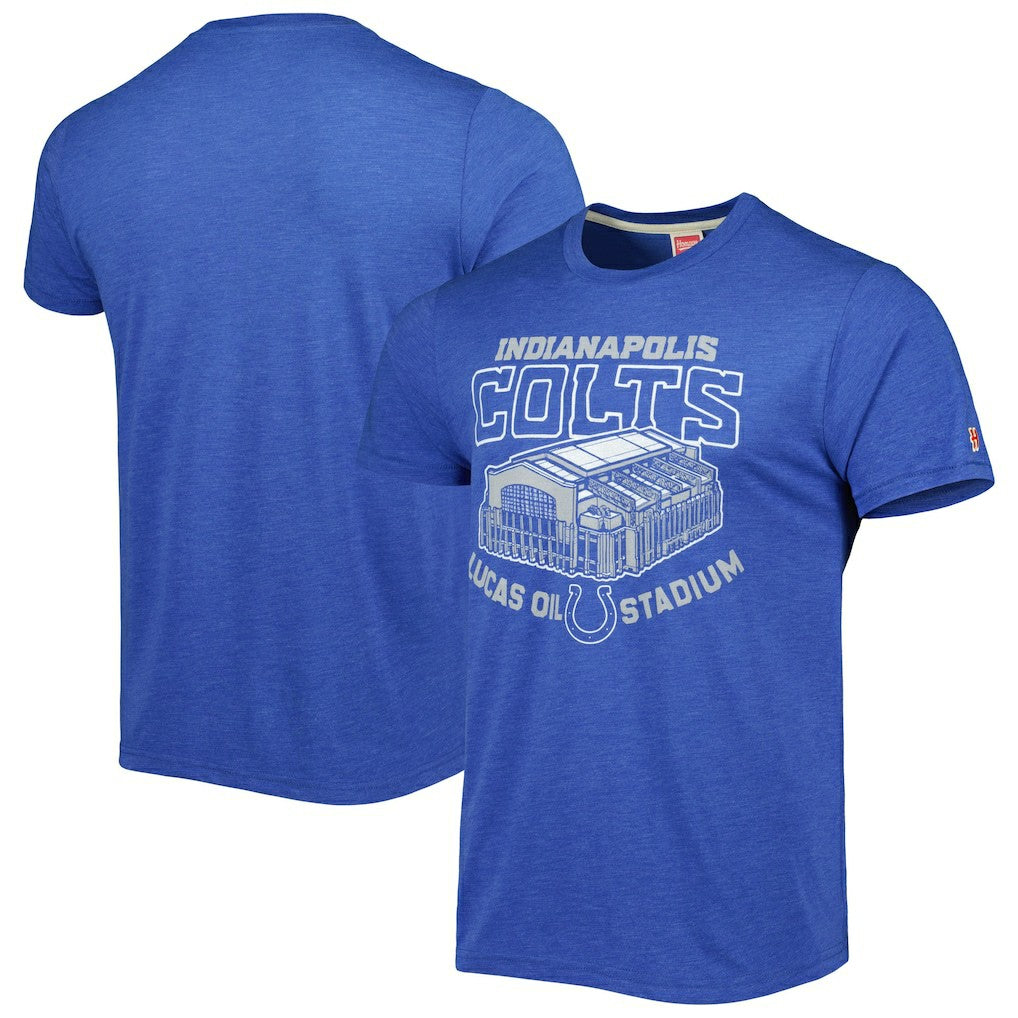 Indianapolis Colts Homage Stadium Tri-Blend T-Shirt Royal