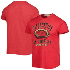 San Francisco 49ers Homage Stadium Tri-Blend T-Shirt Scarlet