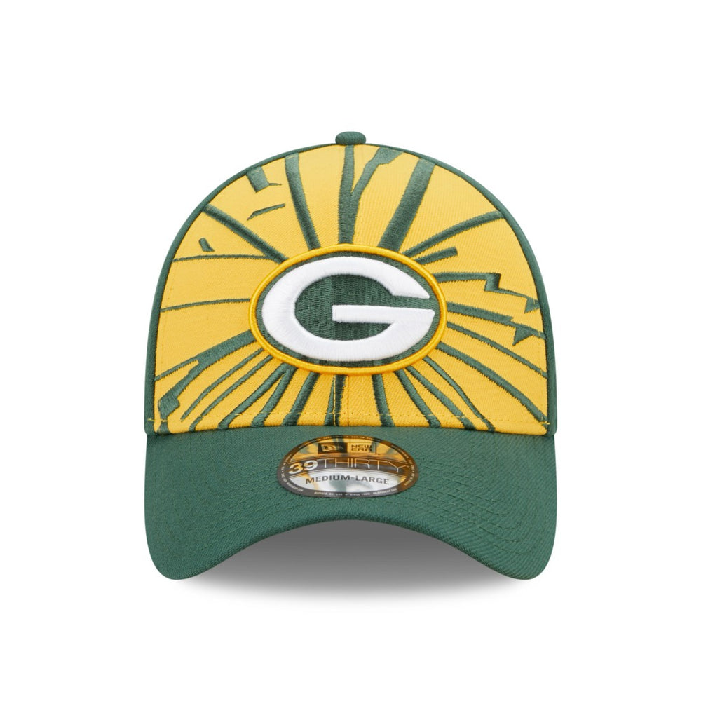 Green Bay Packers New Era Shattered 39THIRTY Flex Hat Green/Gold
