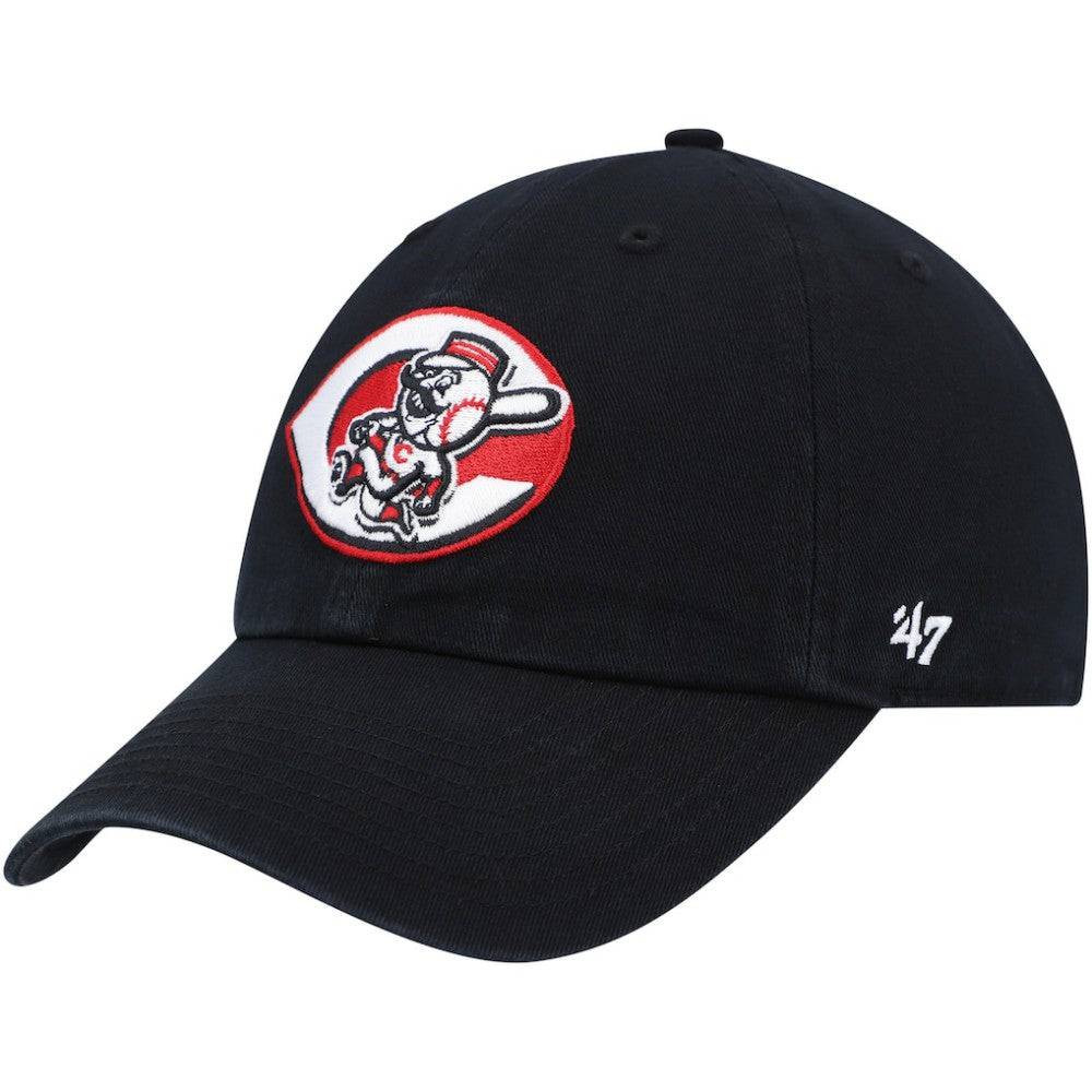Cincinnati Reds '47 Cooperstown Collection Clean Up Adjustable Hat - Black Hats