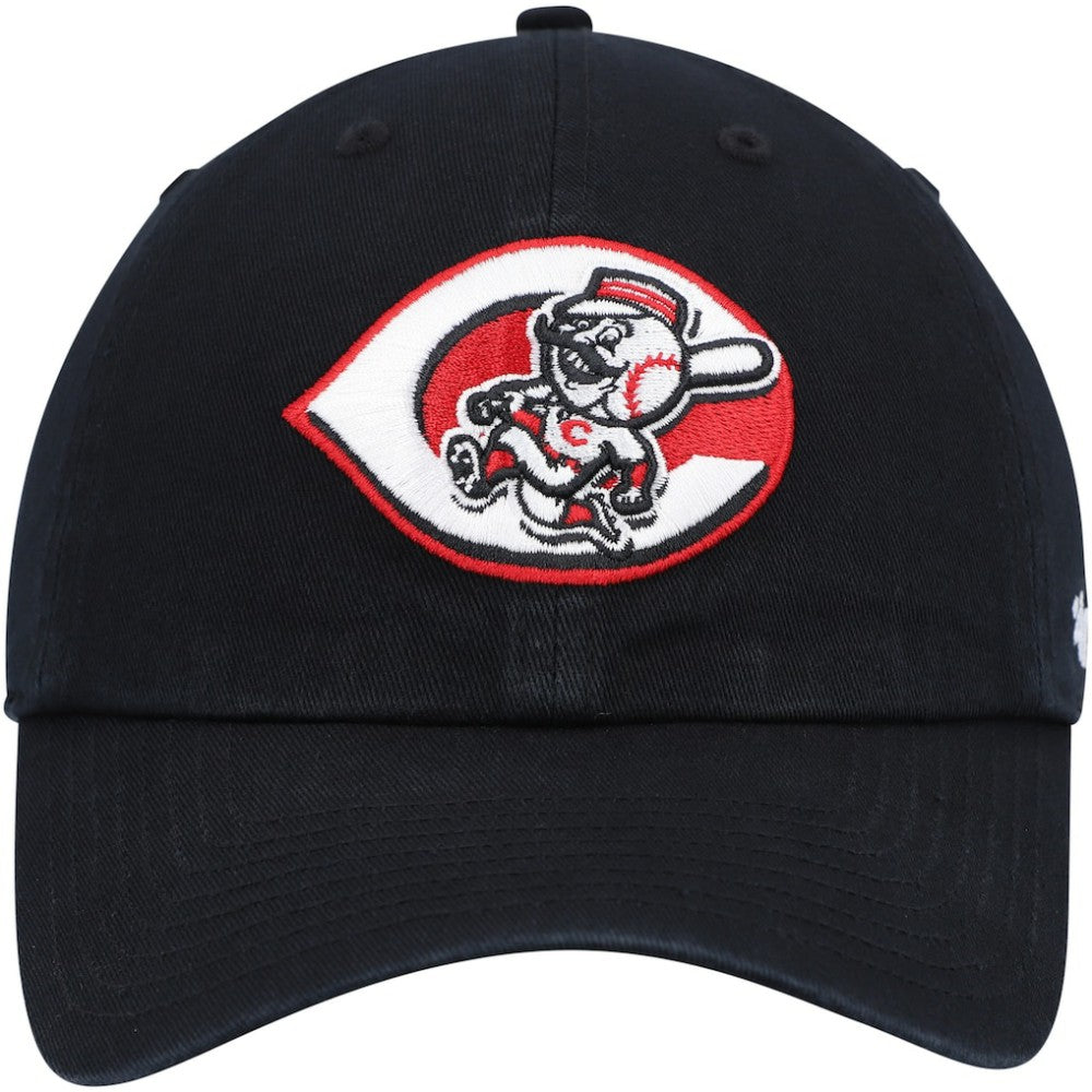Cincinnati Reds '47 Cooperstown Collection Clean Up Adjustable Hat - Black Hats