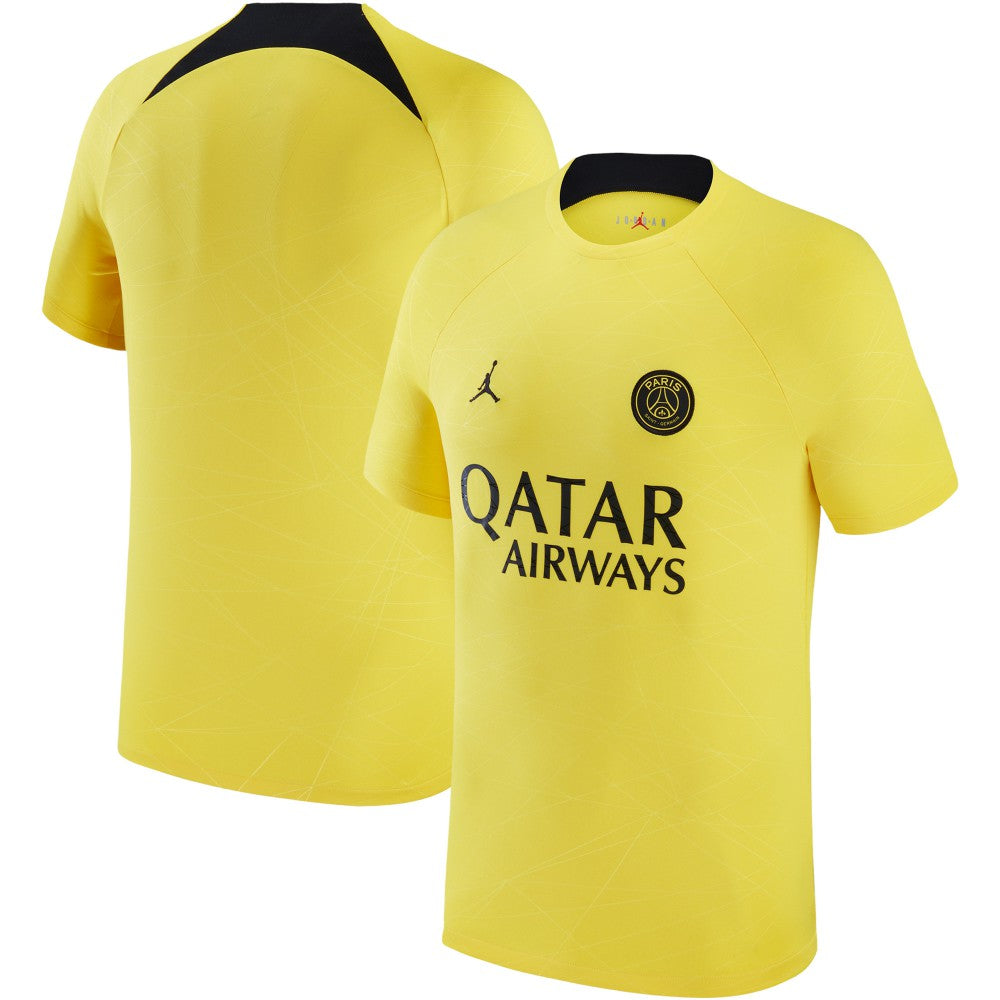 Paris Saint-Germain Jordan Brand 2022/23 Pre-Match Top Yellow