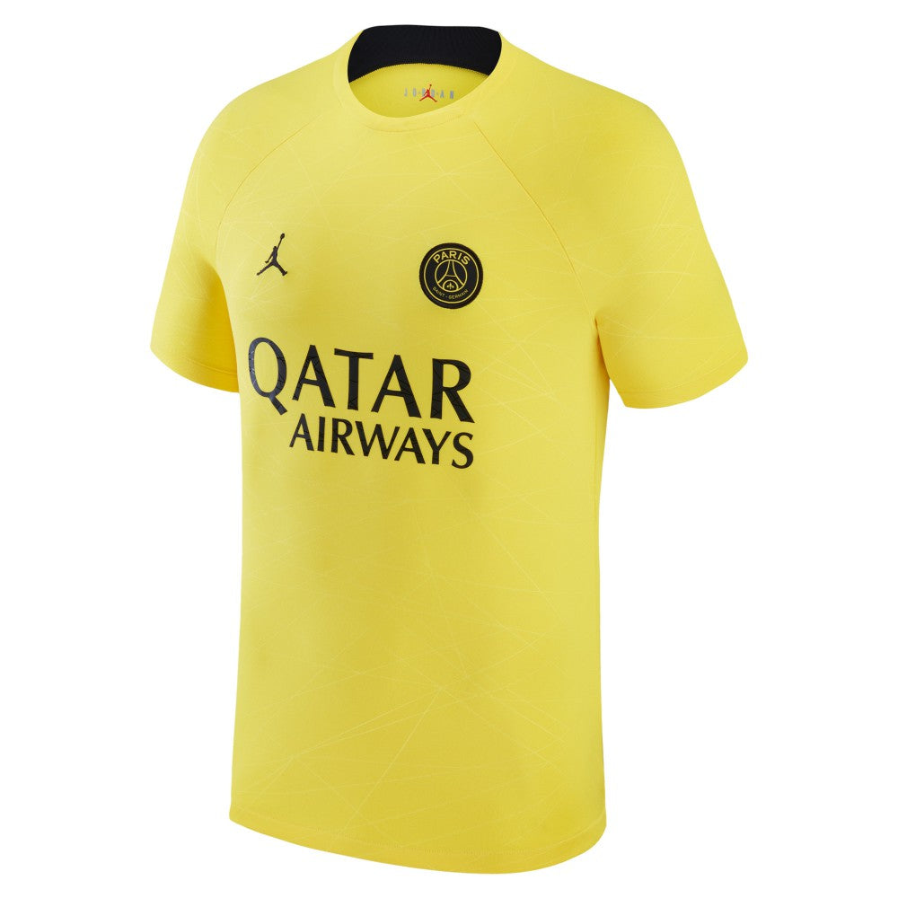 Paris Saint-Germain Jordan Brand 2022/23 Pre-Match Top Yellow