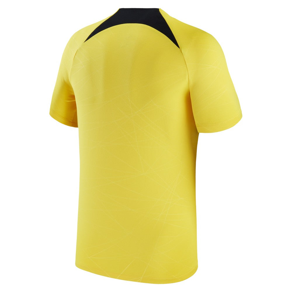 Paris Saint-Germain Jordan Brand 2022/23 Pre-Match Top Yellow