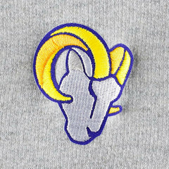 Los Angeles Rams Antigua Women's Lightweight Jackpot Raglan Half-Zip Pullover Hoodie Heather Gray
