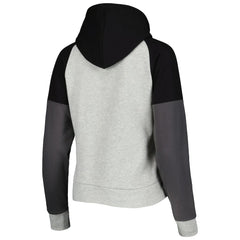 Las Vegas Raiders Antigua Women's Lightweight Jackpot Raglan Half-Zip Pullover Hoodie Heather Gray