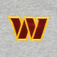 Washington Commanders Big & Tall Fleece Raglan Full-Zip Hoodie Jacket Heather Gray