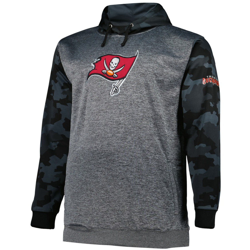 Tampa Bay Buccaneers Big & Tall Camo Pullover Hoodie Heather Charcoal