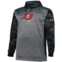 Tampa Bay Buccaneers Big & Tall Camo Pullover Hoodie Heather Charcoal