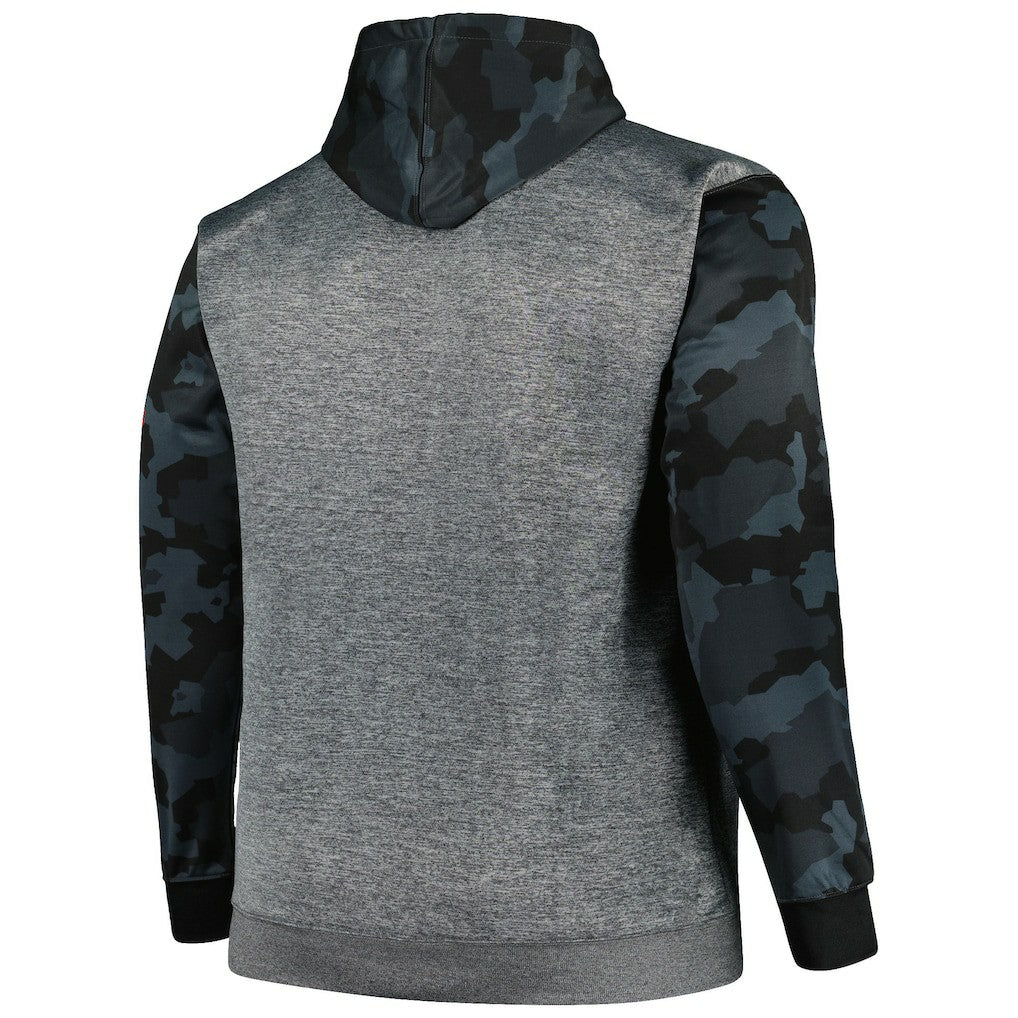 Cleveland Browns Big & Tall Camo Pullover Hoodie Heather Charcoal