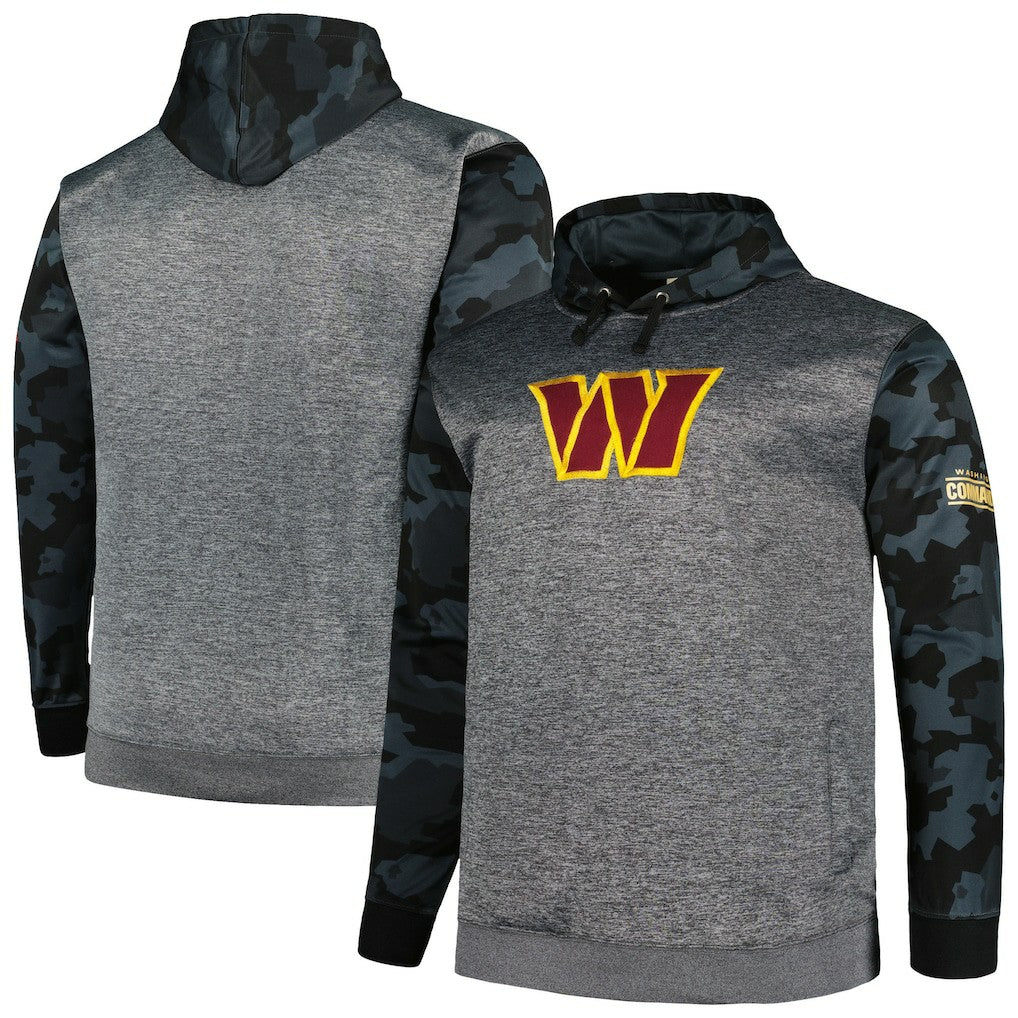 Washington Commanders Big & Tall Camo Pullover Hoodie Heather Charcoal
