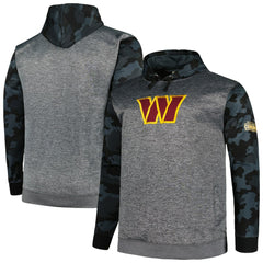 Washington Commanders Big & Tall Camo Pullover Hoodie Heather Charcoal