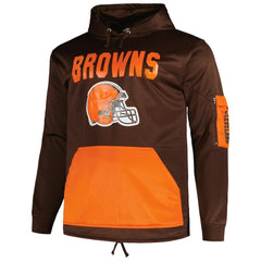 Cleveland Browns Big & Tall Pullover Hoodie Brown