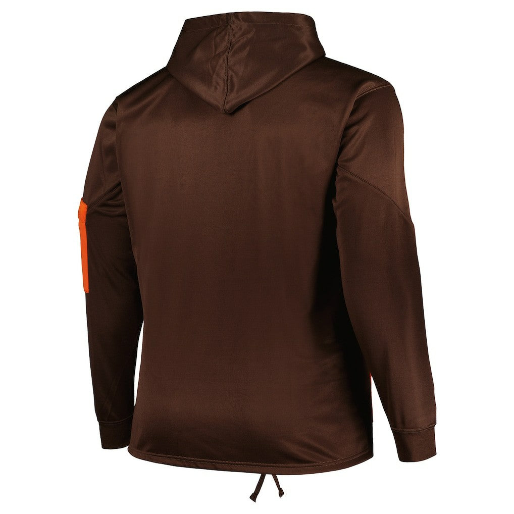 Cleveland Browns Big & Tall Pullover Hoodie Brown