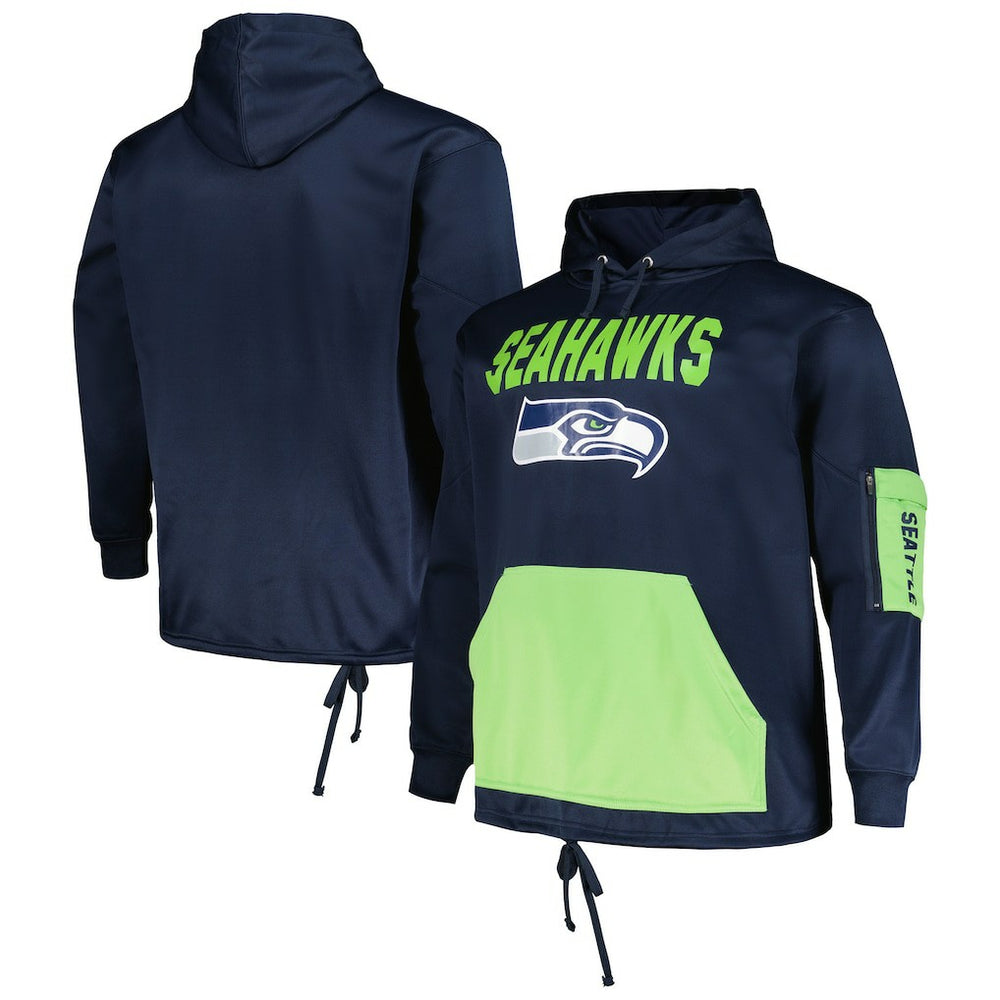 Seattle Seahawks Big & Tall Pullover Hoodie College Navy