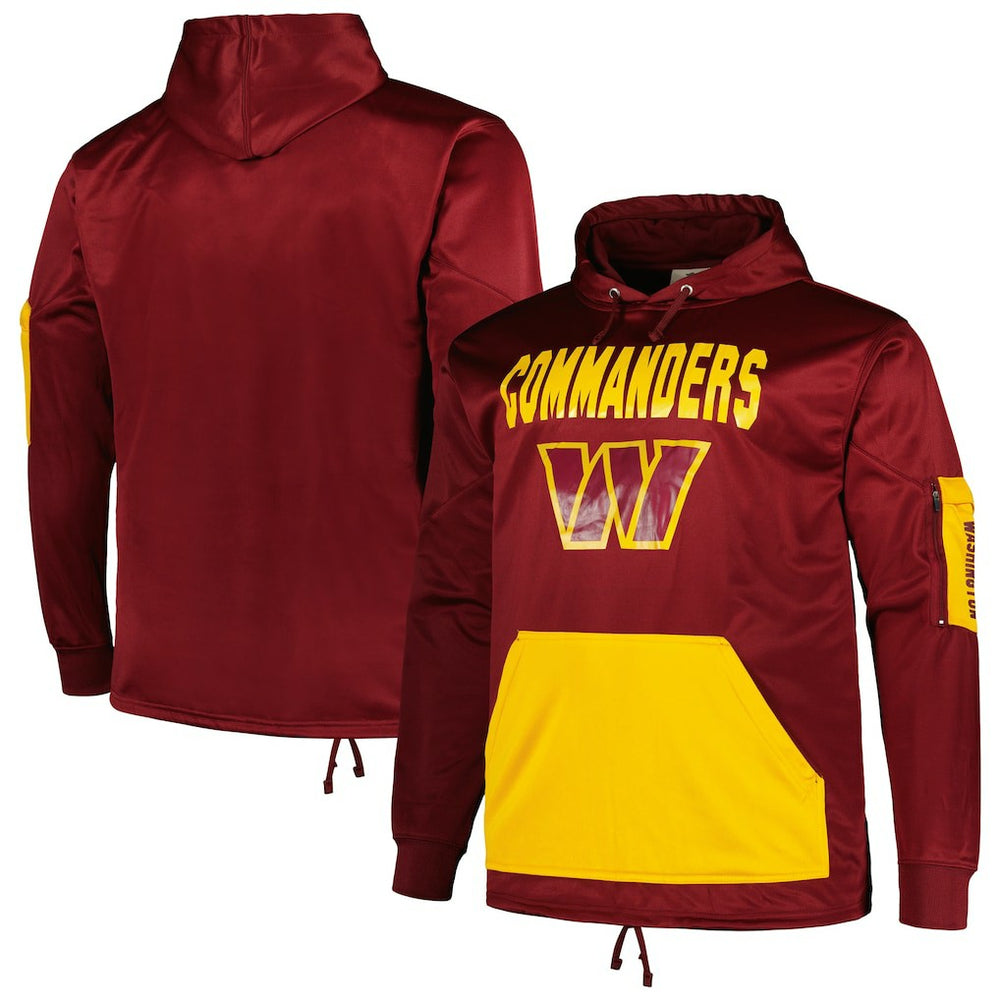 Washington Commanders Big & Tall Pullover Hoodie Burgundy