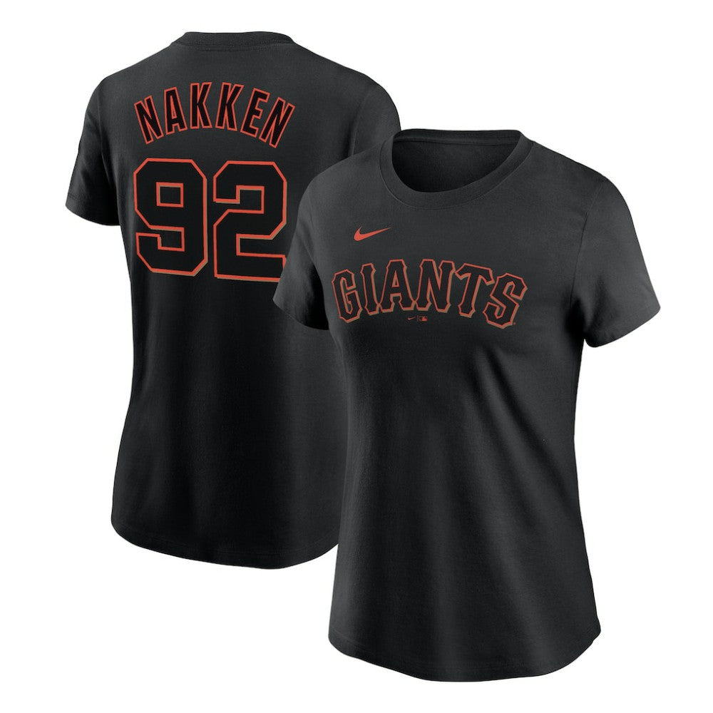 Alyssa Nakken San Francisco Giants Nike Women's Name & Number T-Shirt - Black T-shirts