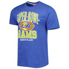 Los Angeles Rams Homage Super Bowl Classics Tri-Blend T-Shirt Royal