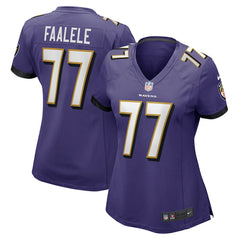 Daniel Faalele Baltimore Ravens Women's Player Game Jersey Purple