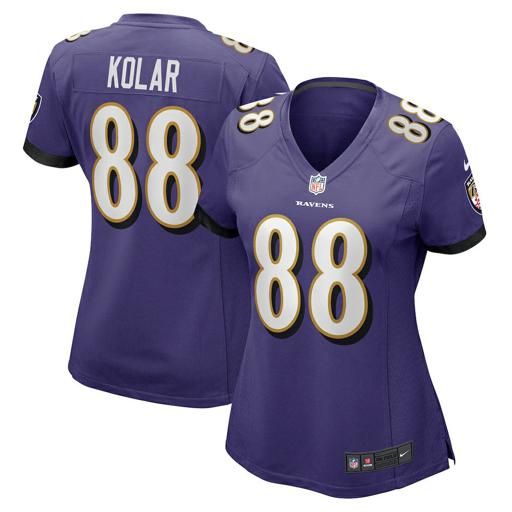 Charlie Kolar Baltimore Ravens Women's Player Game Jersey Purple