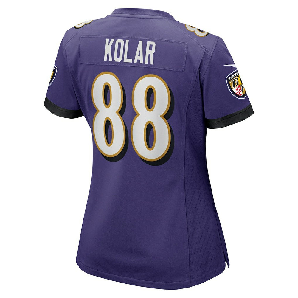 Charlie Kolar Baltimore Ravens Women's Player Game Jersey Purple