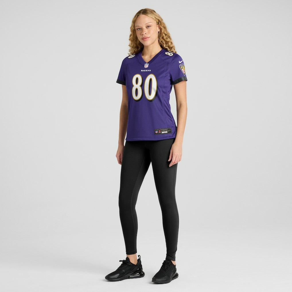 Isaiah Likely Baltimore Ravens Women's Player Game Jersey Purple