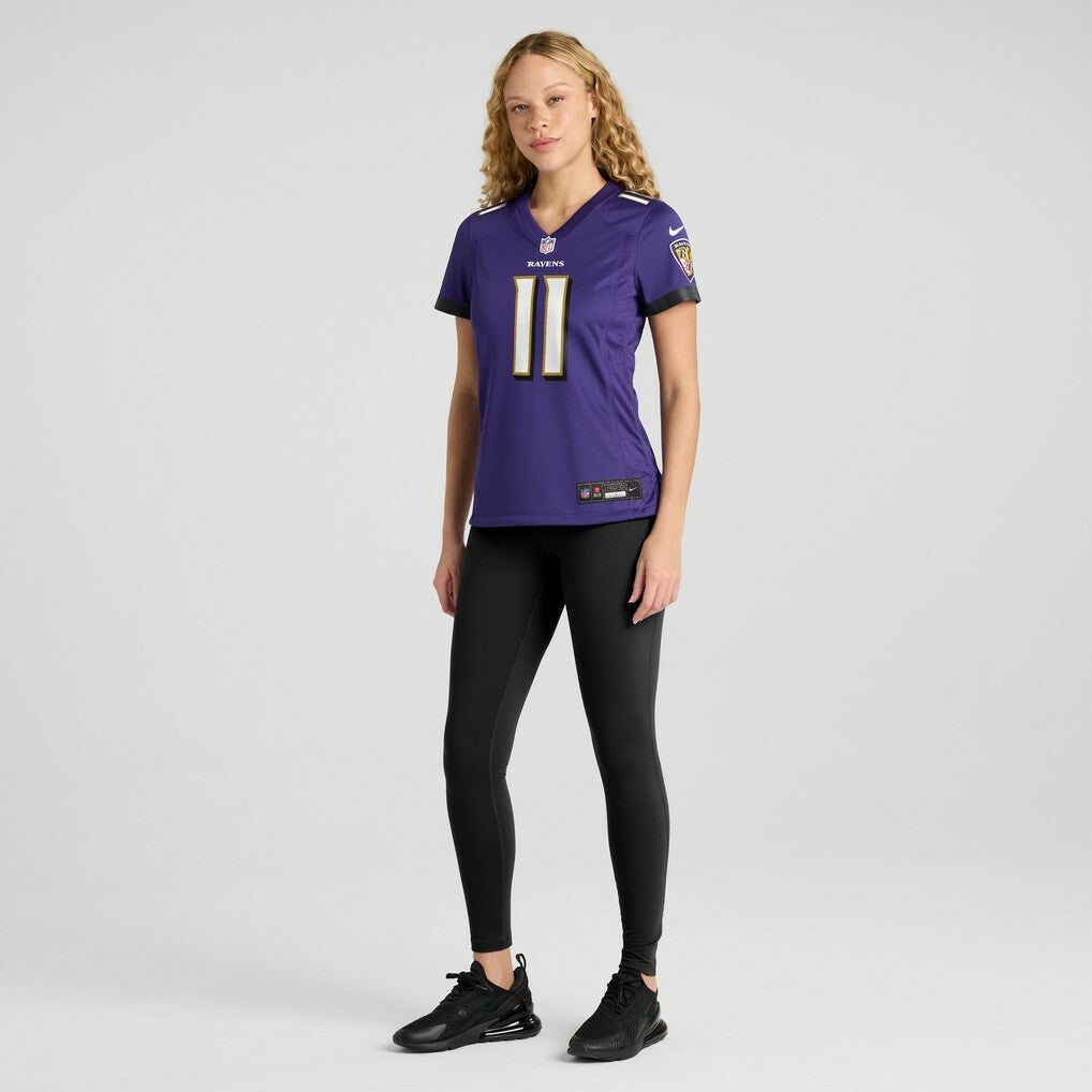 Jordan Stout Baltimore Ravens Women's Player Game Jersey Purple