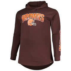 Cleveland Browns Big & Tall Front Runner Pullover Hoodie Brown