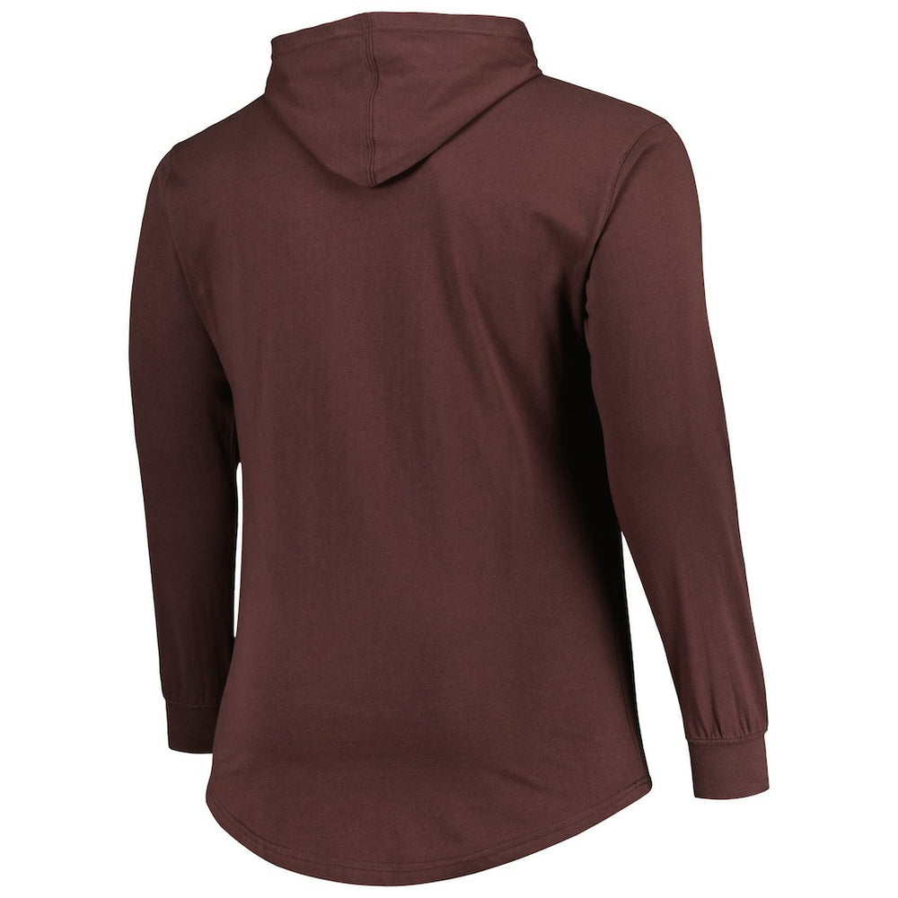 Cleveland Browns Big & Tall Front Runner Pullover Hoodie Brown