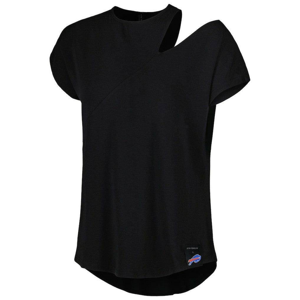 Buffalo Bills KIYA TOMLIN Women's Cut Out Tri-Blend Shirt Black