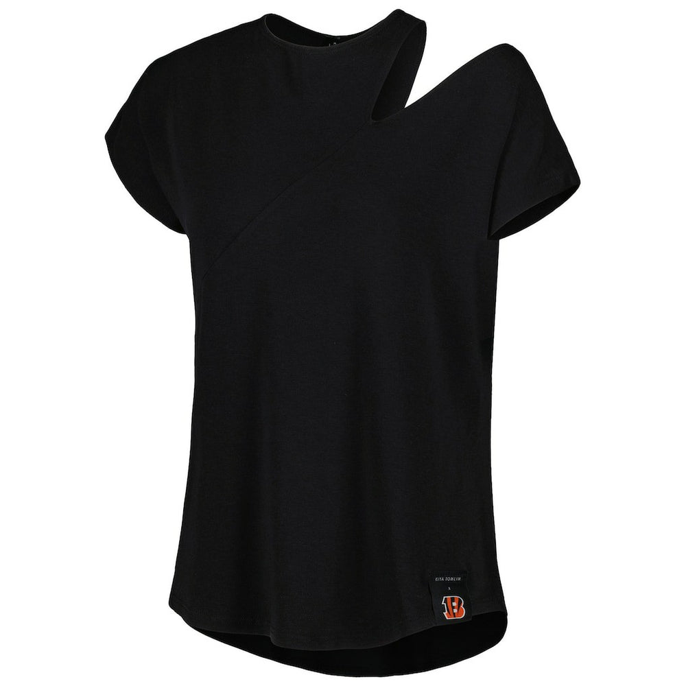 Cincinnati Bengals KIYA TOMLIN Women's Cut Out Tri-Blend Shirt Black