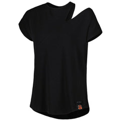 Cincinnati Bengals KIYA TOMLIN Women's Cut Out Tri-Blend Shirt Black