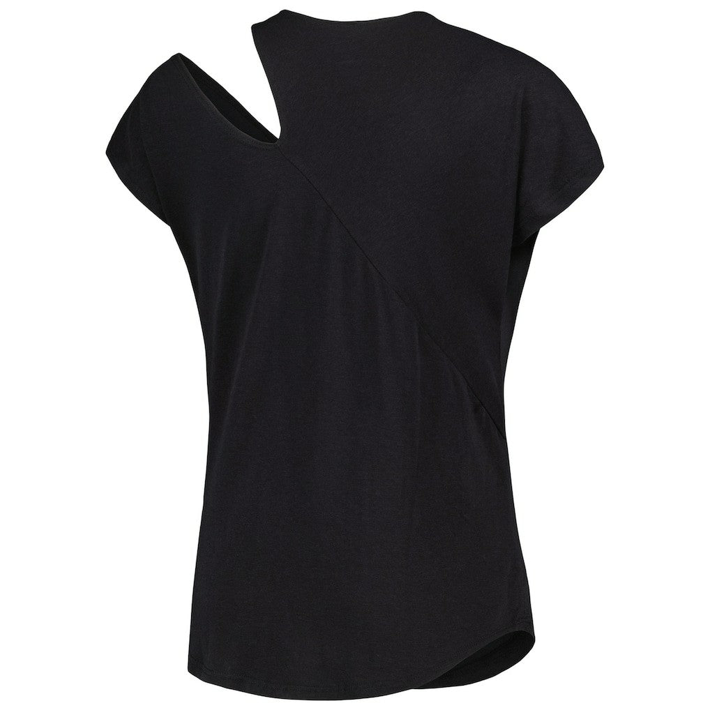 Kansas City Chiefs KIYA TOMLIN Women's Cut Out Tri-Blend Shirt Black