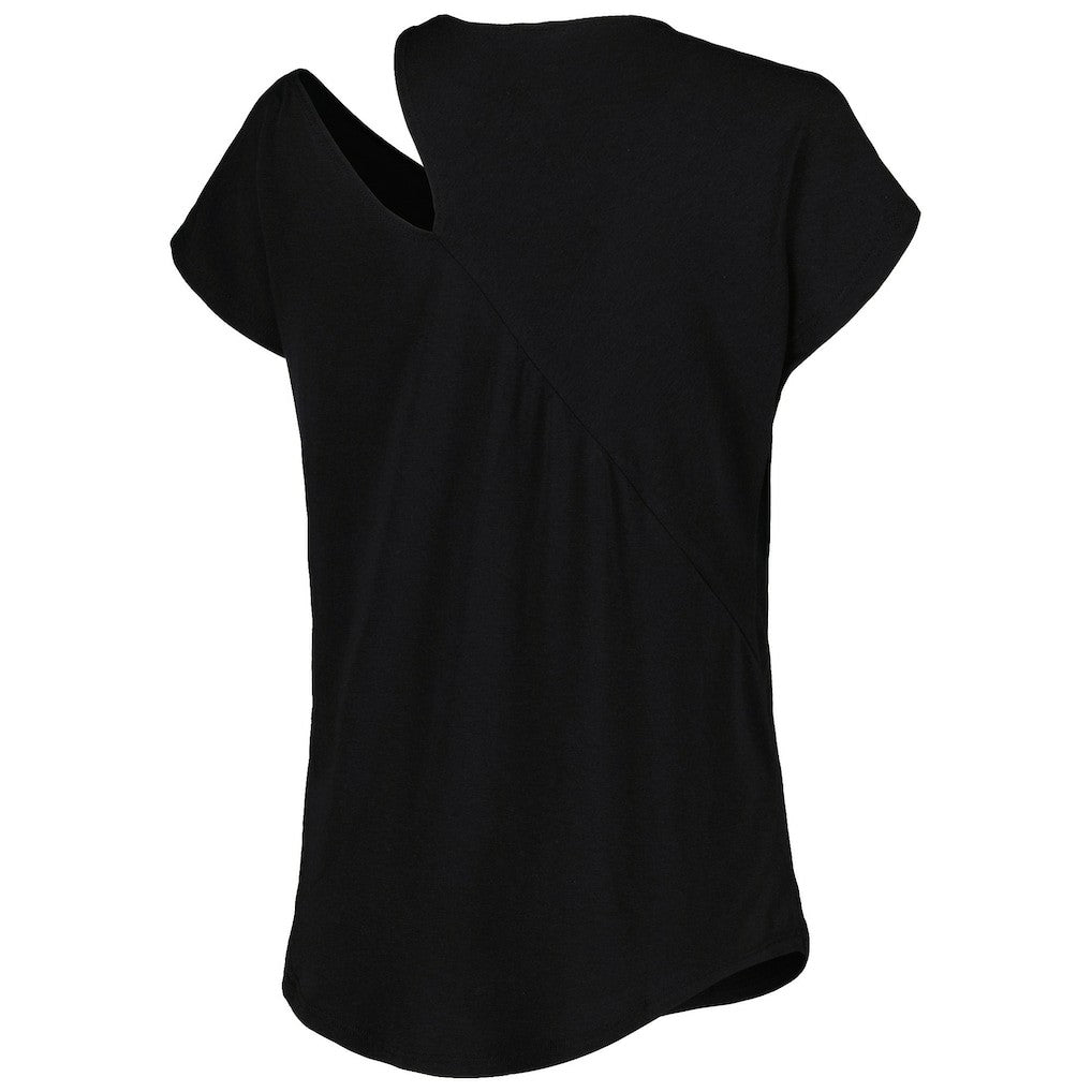 Pittsburgh Steelers KIYA TOMLIN Women's Cut Out Tri-Blend Shirt Black