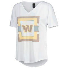 Washington Commanders KIYA TOMLIN Women's V-Neck T-Shirt White