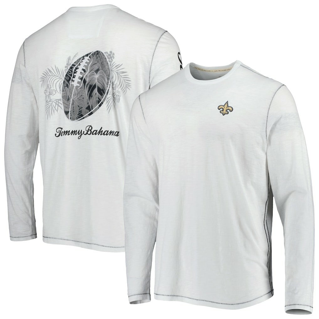New Orleans Saints Laces Out Billboard Long Sleeve T-Shirt White