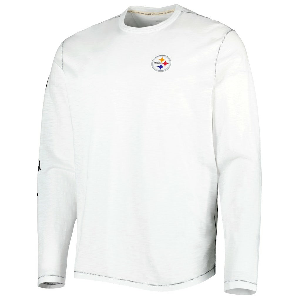 Pittsburgh Steelers Laces Out Billboard Long Sleeve T-Shirt White