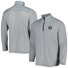 Las Vegas Raiders On Deck IslandZone Half-Zip Jacket Gray