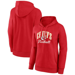 Kansas City Chiefs Women's Team Logo Victory Script Pullover Hoodie Red