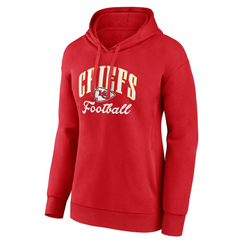 Kansas City Chiefs Women's Team Logo Victory Script Pullover Hoodie Red