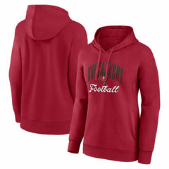Tampa Bay Buccaneers Women's Team Logo Victory Script Pullover Hoodie Red