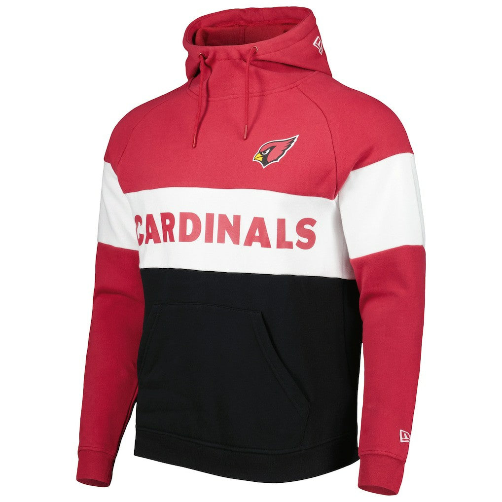 Arizona Cardinals New Era Colorblock Current Pullover Hoodie Black/Cardinal