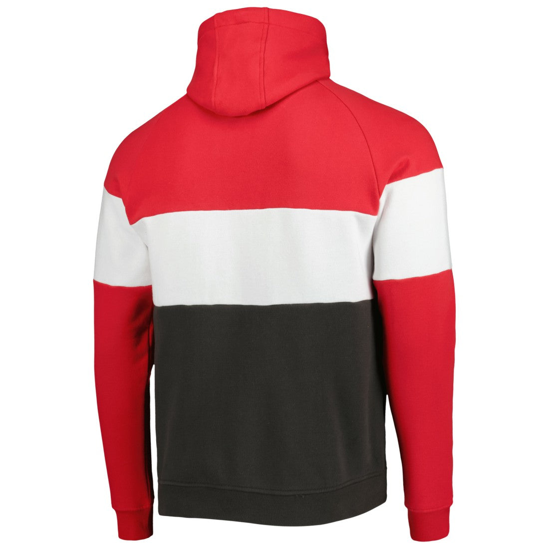 Tampa Bay Buccaneers New Era Colorblock Current Pullover Hoodie Heather Charcoal/Red