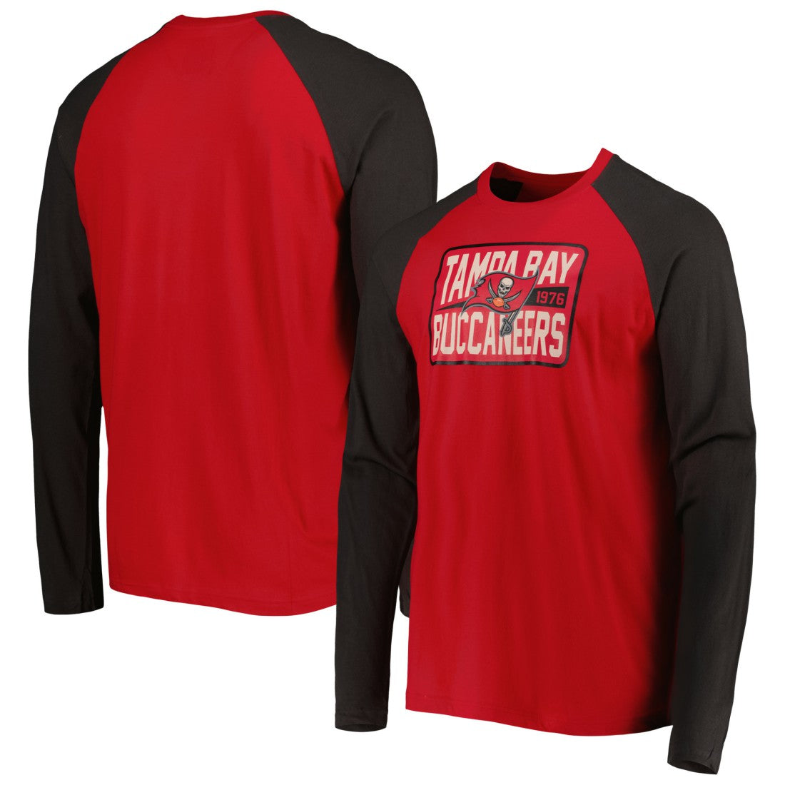 Tampa Bay Buccaneers New Era Current Raglan Long Sleeve T-Shirt Red